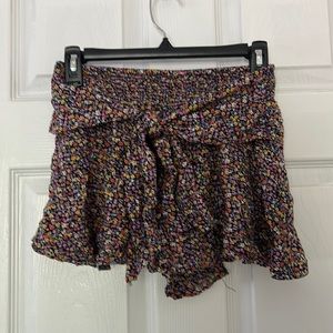 Floral mini skort